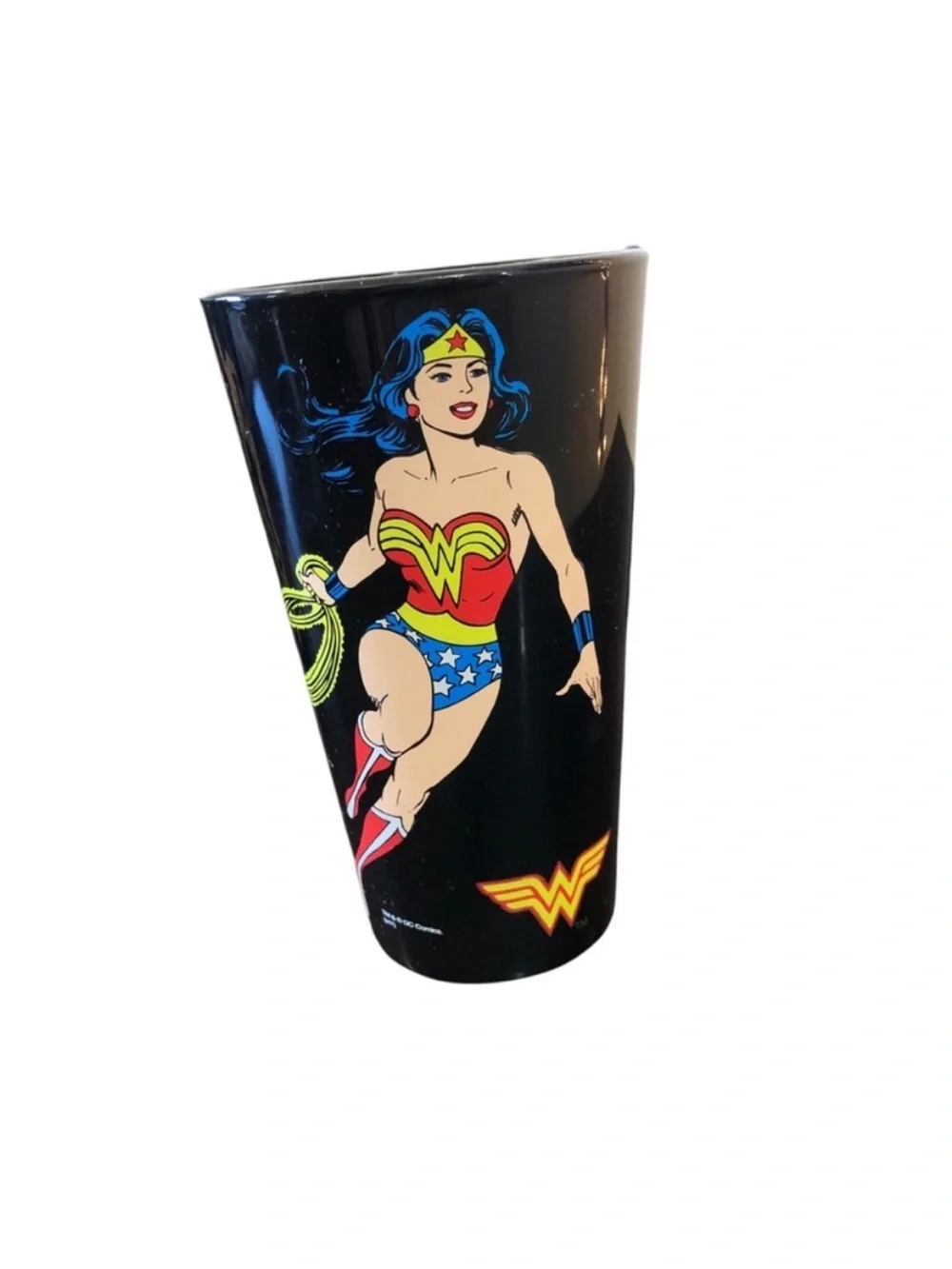 DC Comics WONDER WOMAN SET of 4 Drinking Glasses Toonlabsink Graphic Tumblers